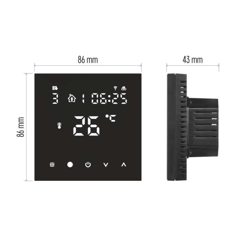 Podlahový programovateľný drôtový WiFi GoSmart termostat P56201BUF 6