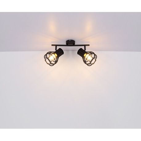 Nástenné svietidlo, kov čierny, DxŠxV: 295x130x225, bez žiaroviek 2xE27, max. 40W 230V 9