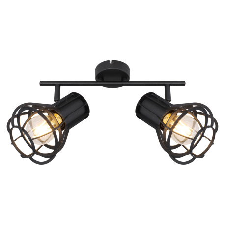 Nástenné svietidlo, kov čierny, DxŠxV: 295x130x225, bez žiaroviek 2xE27, max. 40W 230V 15