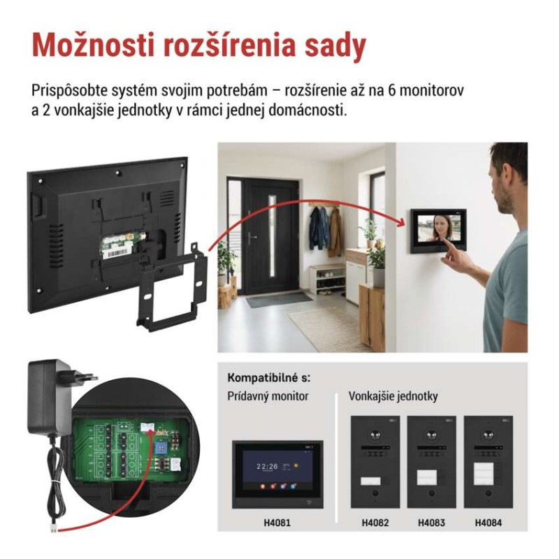 Sada domáceho video vrátnika GoSmart IP-880A 2WIRE s WiFi 6
