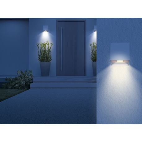 Vonkajšie svietidlo hliník bielej farby, svieti smerom: hore a dole, IP54, nastaviteľný svetelný kuž 5