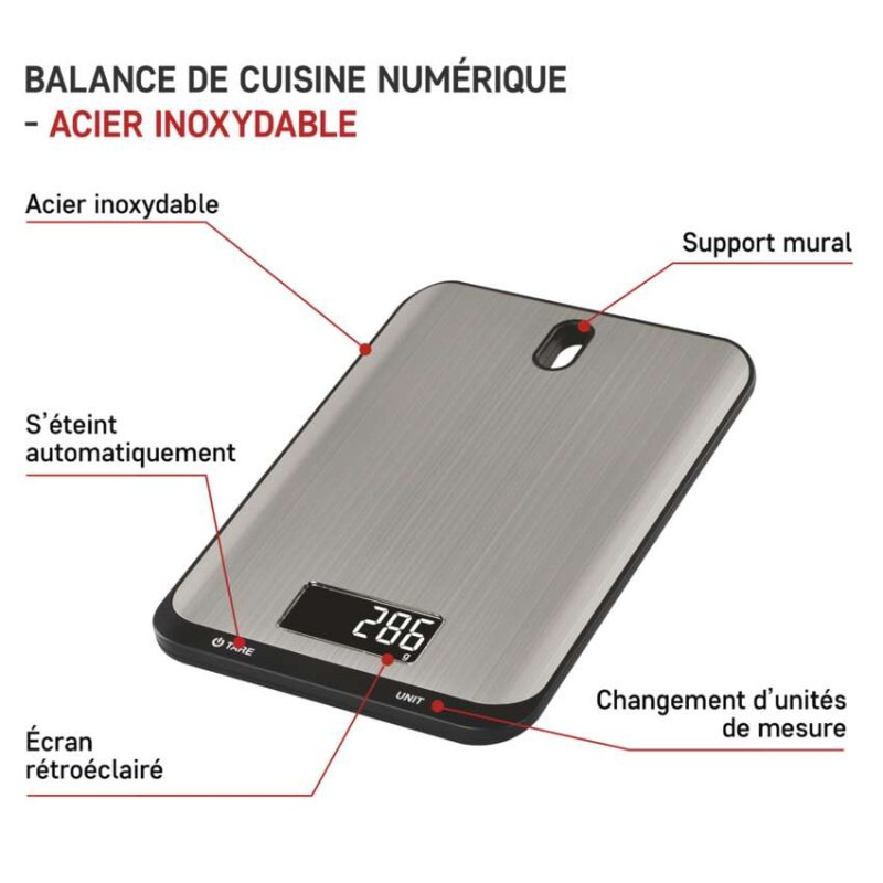 Digitálna kuchynská váha EV026, strieborná 13