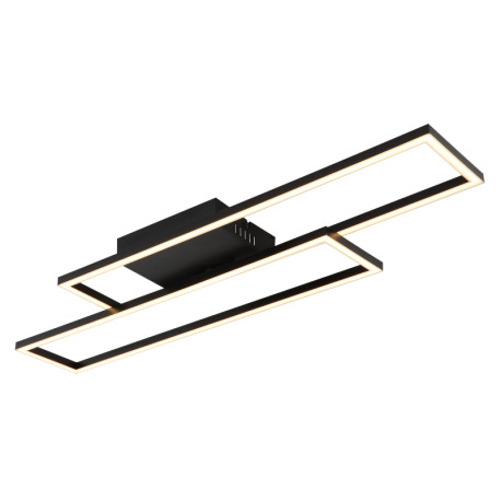 Stropné svietidlo, plast čierny, plast čierny, plast biely, nastaviteľné, DxŠxV: 800x220x56mm, vráta 1
