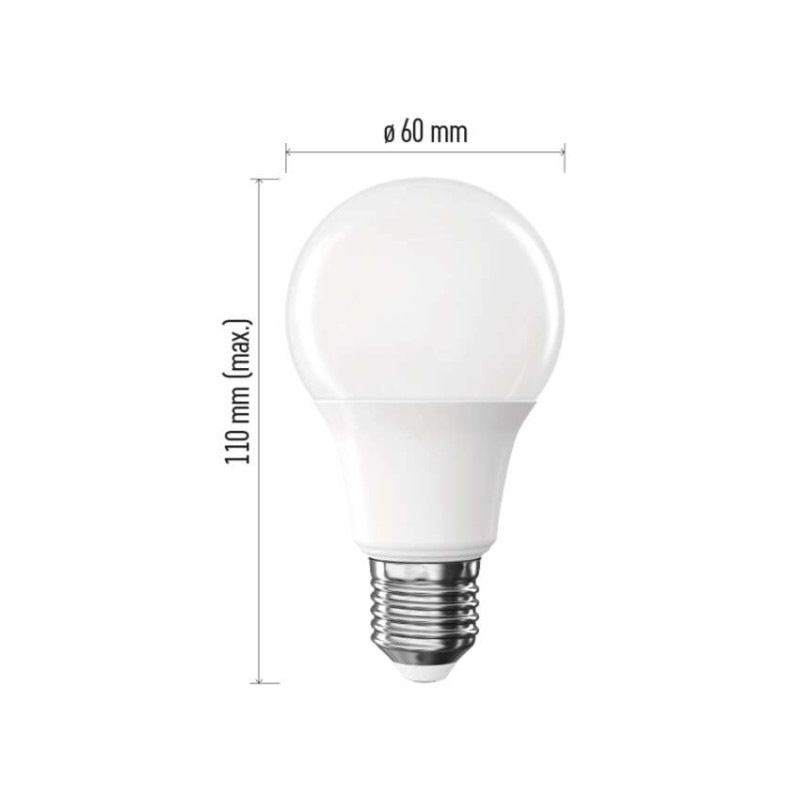 LED žiarovka Basic A60 / E27 / 8,8 W (60 W) / 806 lm / Neutrálna biela
