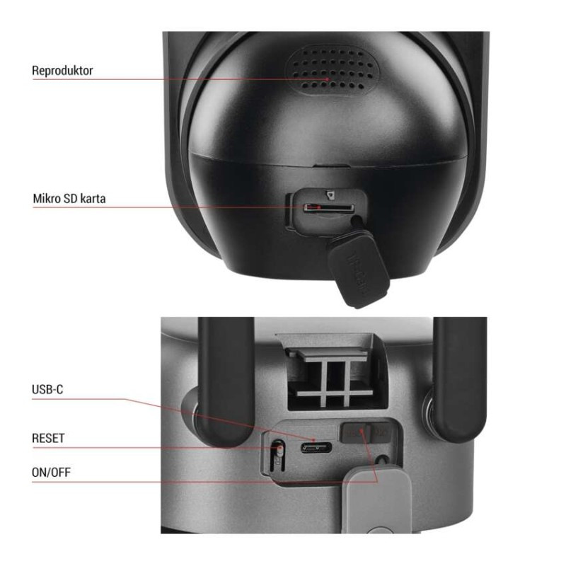 GoSmart Vonkajšia batériová kamera IP-1200G WASP s WiFi a solárnym panelom 9