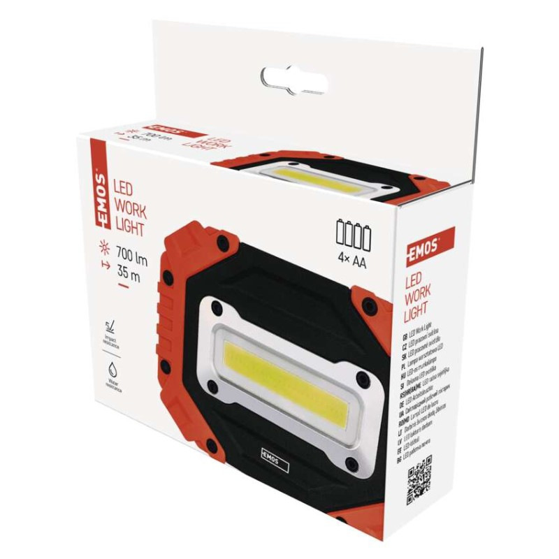 COB LED pracovné svietidlo P4113, 700 lm, 4× AA 11