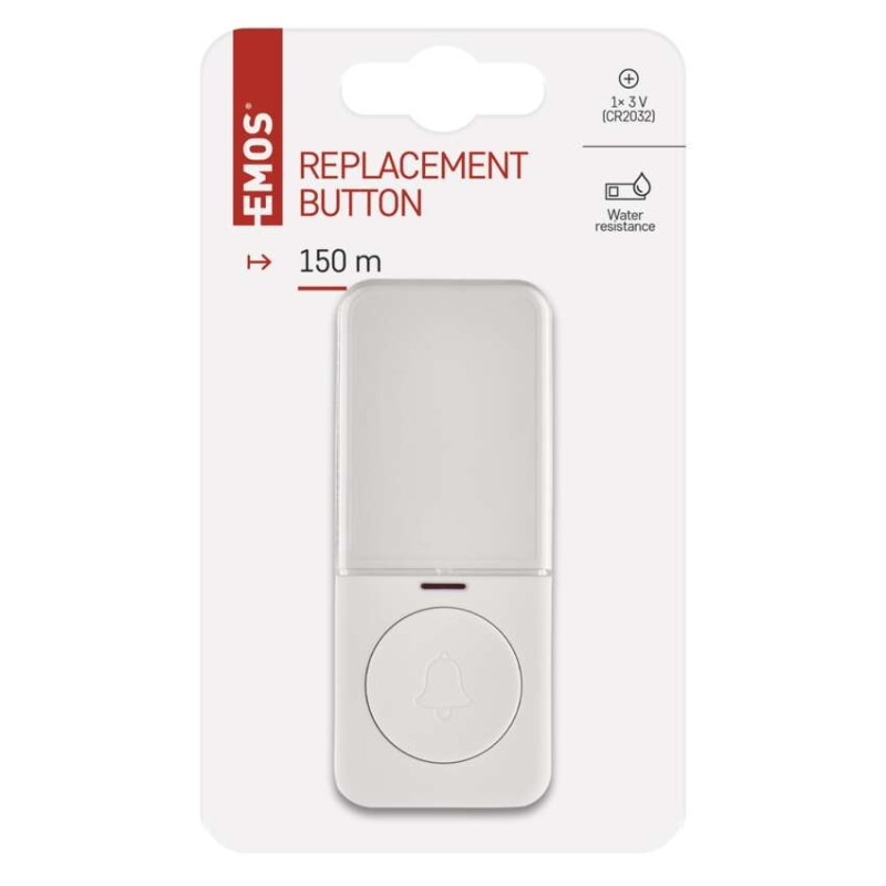 Vonkajšie tlačidlo pre domový bezdrôtový zvonček P5734, P5734B na 1x CR2032 3