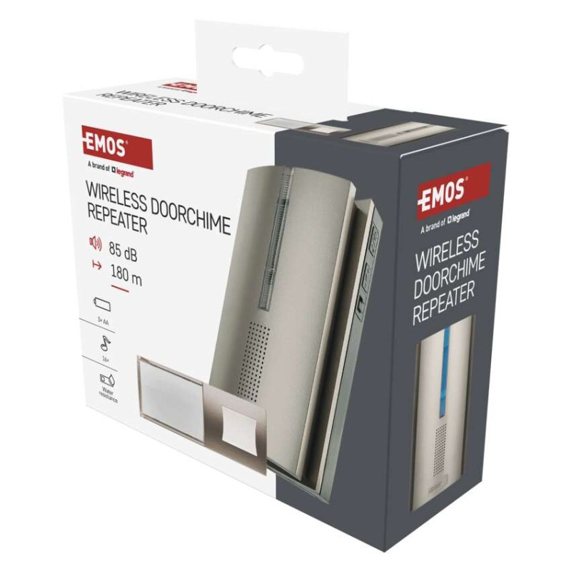 Domový bezdrôtový zvonček P5763N na 3× AA, možnosť predĺženia signálu 12