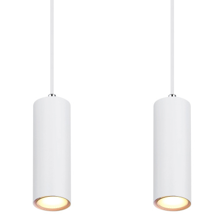 Závesné svietidlo, kov biely, PVC kábel biely, DxŠxV: 650x60x1200mm, bez žiaroviek 4x GU10, max. 35W 10