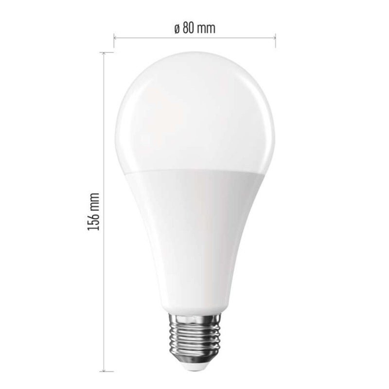 LED žiarovka Classic A80 / E27 / 20 W (150 W) / 2452 lm / Neutrálna biela