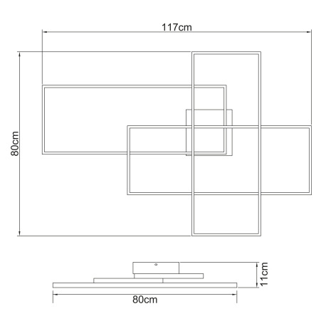 Stropné svietidlo, kov čierny, plast biely, prepínateľné nástenným vypínačom, stmievateľné, diaľkové 8