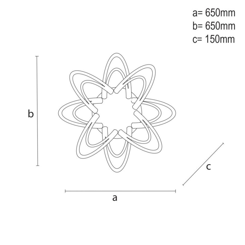 LED stropná lampa + diaľkový ovládač 125W - J3331/B 4