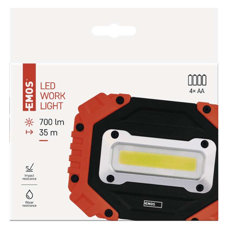 COB LED pracovné svietidlo P4113, 700 lm, 4× AA 10