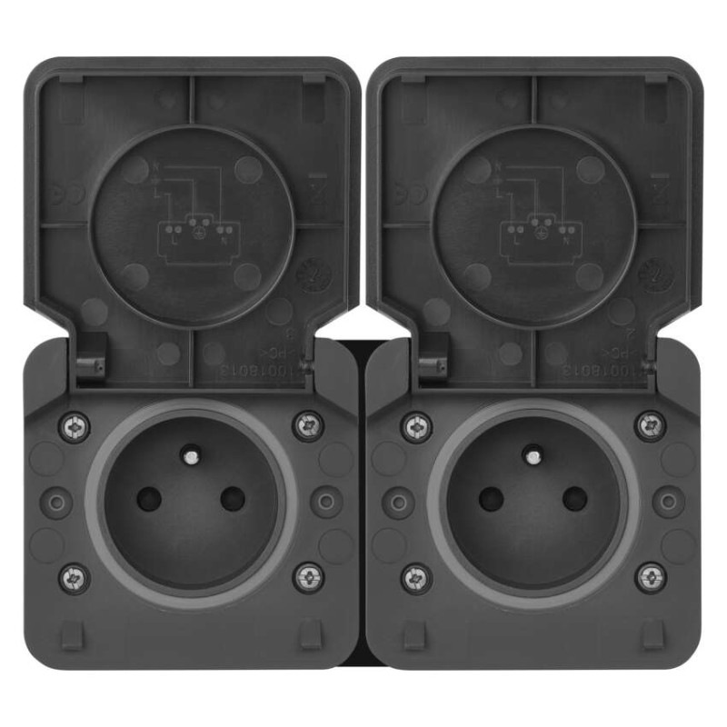 EMOS Cyklone zásuvka dvojnásobná IP55 3