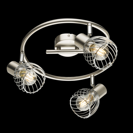 Stropné svietidlo, kov, nikel, chróm, Ø: 280, V: 160, bez žiaroviek 3xE14, max. 40W 230V. 1