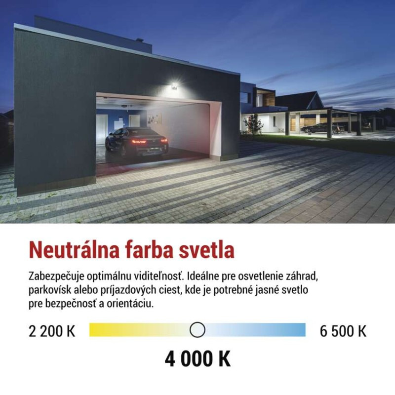 LED reflektor TAMBO so senzorom pohybu, 10 W, 1000 lm, čierny 10