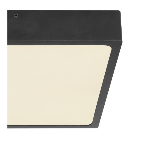 Stropné svietidlo, hliník čierny, akryl opál satinovaný, DxŠxV: 170x170x26, vrátane 1xLED 22W 230V, 5