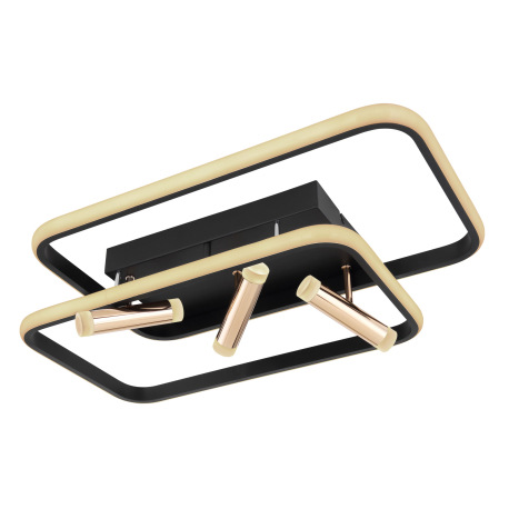 Stropné, kov, hliník čierny,kov zlatý,akryl opál,pamäťová funkcia, nočné svetlo, stmievateľné, diaľ. 8