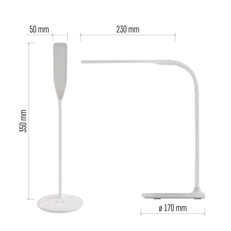 LED stolná lampa OSCAR, biela 2