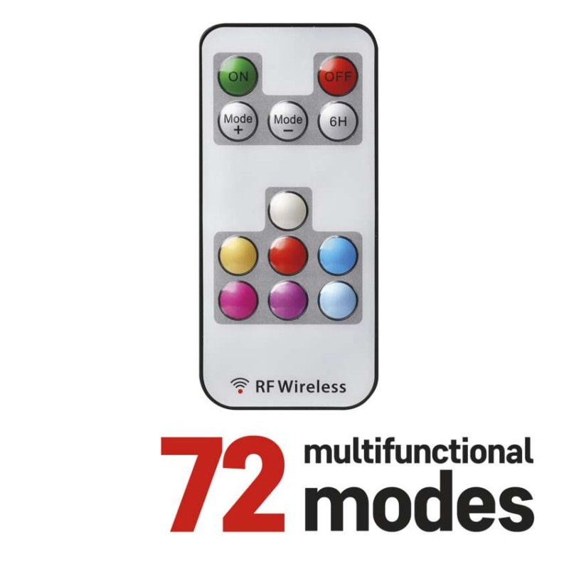 LED vianočná reťaz, 10 m, vonkajšia aj vnútorná, RGB, ovládač, programy, časovač 7