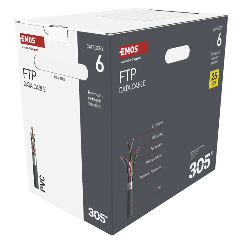 Datový kábel FTP CAT 6, 305m 8