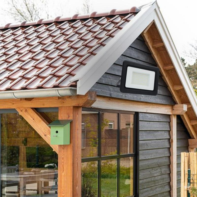 Vonkajší čierny LED reflektor 100W / 4000K - LF0025 8