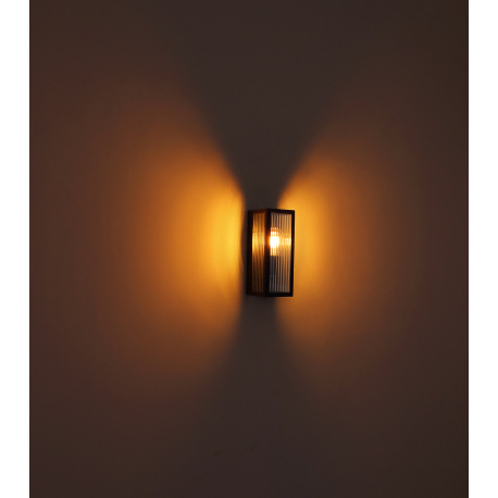 Vonkajšia svietidlo kov čierna matný, polykarbonát biely, smer svetla: nahor, IP44, ŠxV: 120x320mm, 10