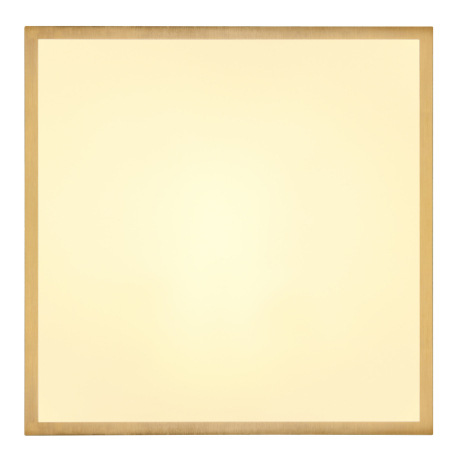 Stropné svietidlo kov mosadz matná farba, plast biely, DxŠxV: 350x350x30mm, LED 22W 230V, 2350lm zdr 4