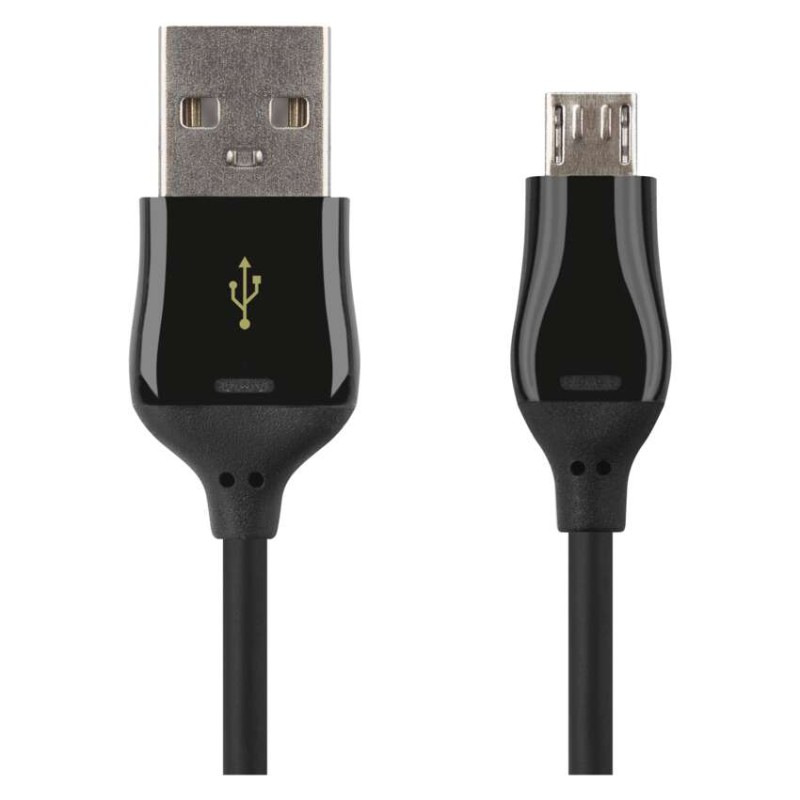 Nabíjací a dátový kábel USB-A 2.0 / micro USB-B 2.0, Quick Charge, 1 m, čierny