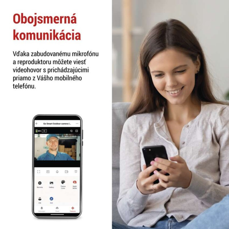 GoSmart Vonkajšia otočná kamera IP-800 WASP s WiFi, biela 5