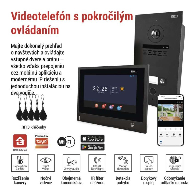 Sada domáceho video vrátnika GoSmart IP-880A 2WIRE s WiFi 1