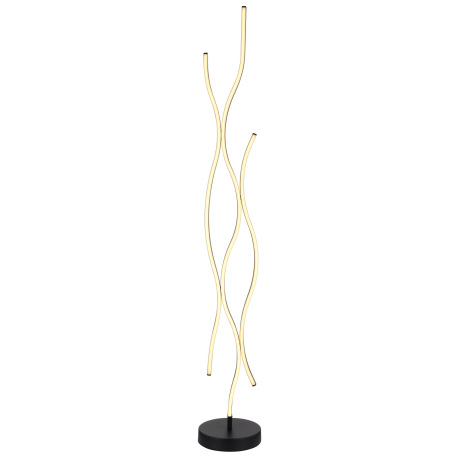 Stojacia lampa kov čierny matný, plast biely, hliník čierny matný, kábel PVC čierny, vypínač, ø: 200 3