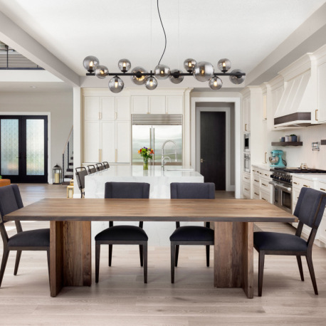 Závesné svietidlo, kov čierny matný, sklo dymové, kábel PVC transparentný, DxŠxV: 1200x345x1200mm, s 1