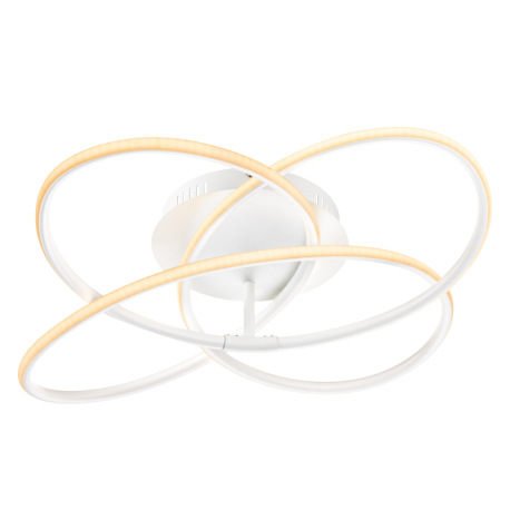 Stropné svietidlo, kov biely matný, plast opál biely, Ø600, V: 127, vrátane 1xLED 30W 230V, 1370lm,