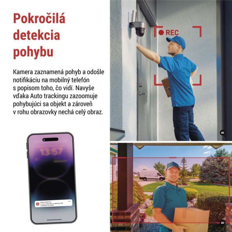 GoSmart Vonkajšia batériová kamera IP-1200G WASP s WiFi a solárnym panelom 3
