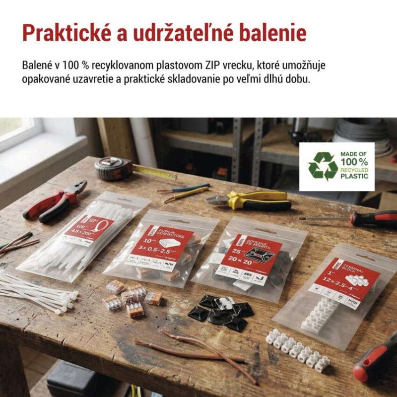 Priama páčková spojovacia svorka 4× 0,2–4 mm2, 10 ks 2