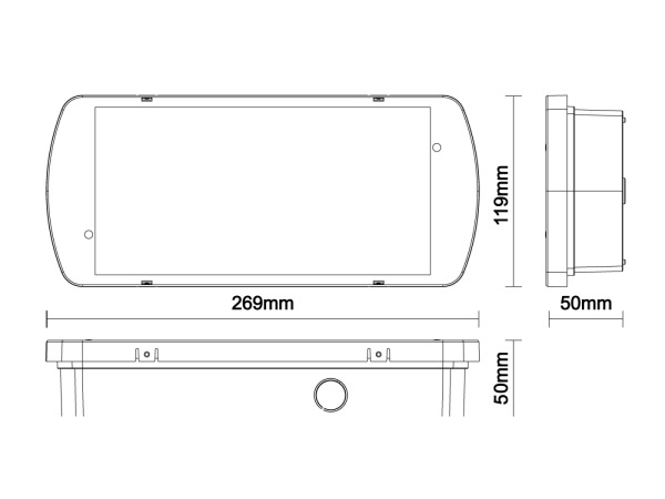 LED núdzové svietidlo 2W /3h / IP65 - LEL103 2