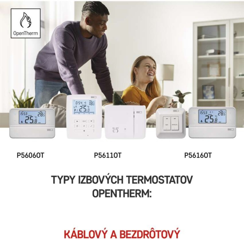 Izbový programovateľný drôtový OpenTherm termostat P5606OT 2