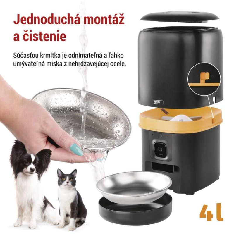 GoSmart dávkovač krmiva Pet Care s kamerou, 4 l, čierny, Wi-Fi 2