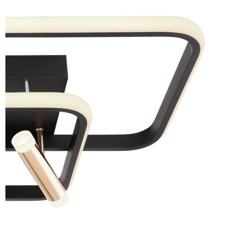 Stropné, kov, hliník čierny,kov zlatý,akryl opál,pamäťová funkcia, nočné svetlo, stmievateľné, diaľ. 18