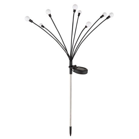 Solárne svietidlo, nerez, plast čierny, plast biely, vypínač, nastaviteľné, vrátane batérií AAA 300m 7