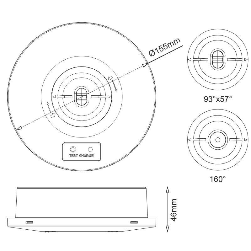 LED núdzové svietidlo 2W / 3h / IP65 - LEL601 5