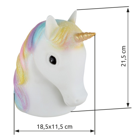 Dekoratívne svietidlo, plast farebný, kábel PVC, posuvný vypínač, vrátane USB kábla, DxŠxV: 180x110x 12