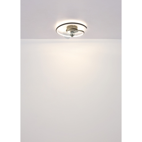 Stropný ventilátor, kov čierny/hliník čierny matný, plast biely/dymový, stmievateľný, niekoľko úrovn 9