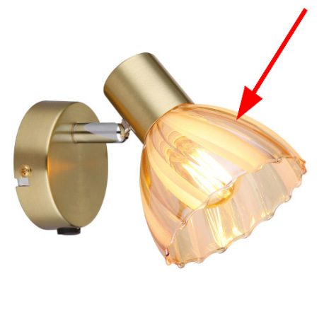 Náhradné sklo jantárové, Ø 10 cm, V: 7,5 cm pre sériu 54315M