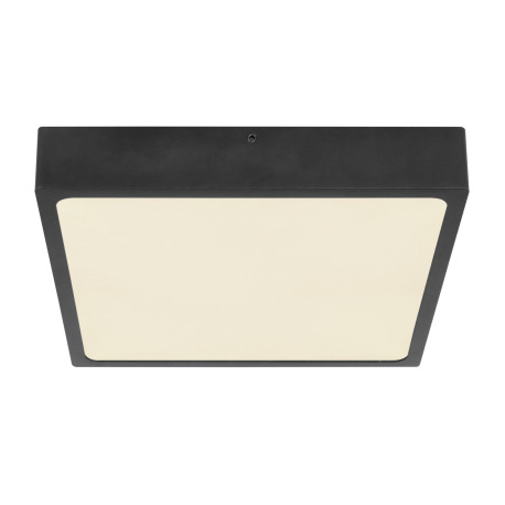 Stropné svietidlo, hliník čierny, akryl opál satinovaný, DxŠxV: 170x170x26, vrátane 1xLED 22W 230V, 3