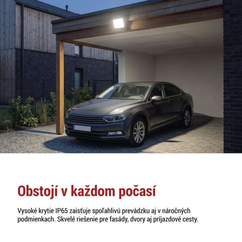 LED reflektor TAMBO EVO, 50 W, 5000 lm, IP65, čierny 7
