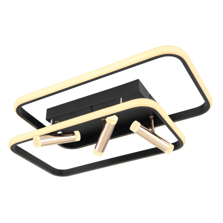 Stropné, kov, hliník čierny,kov zlatý,akryl opál,pamäťová funkcia, nočné svetlo, stmievateľné, diaľ. 6