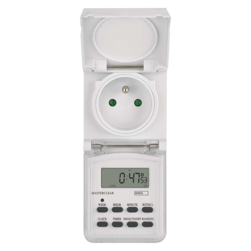 Časovač – digitálna spínacia zásuvka vonkajšia IP44 1