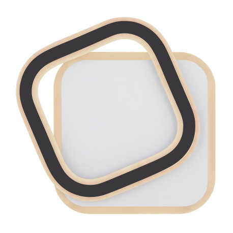 Stropné svietidlo, kov biely, kov čierny, akryl biely, horná časť otočná, DxŠxV:300x270x61, vrátane 12